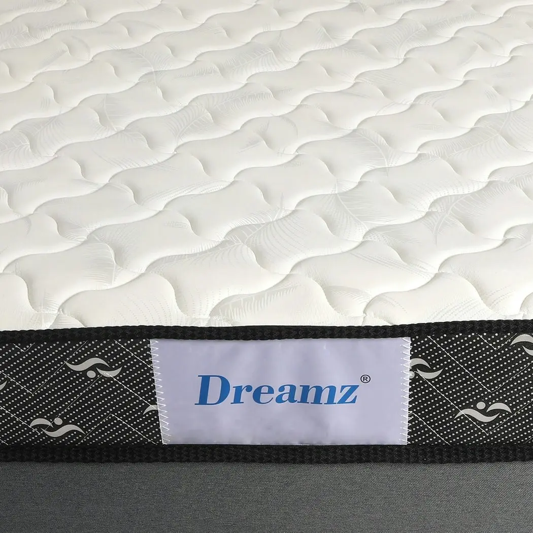 Dreamz Spring Mattress Bed Pocket Tight Top Foam Medium Soft Single Size 16CM