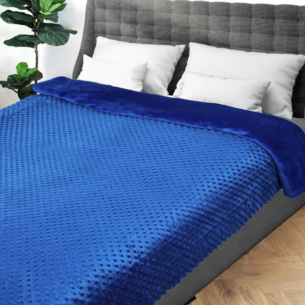 Dreamz Weighted Blanket Cover Quilt Duvet Doona Bed Warm Relax Double Blue