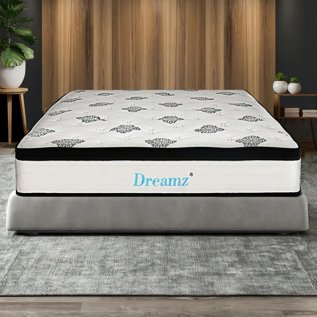 Dreamz Bedding Mattress Spring King Single Premium Bed Top Foam Medium Firm 30CM