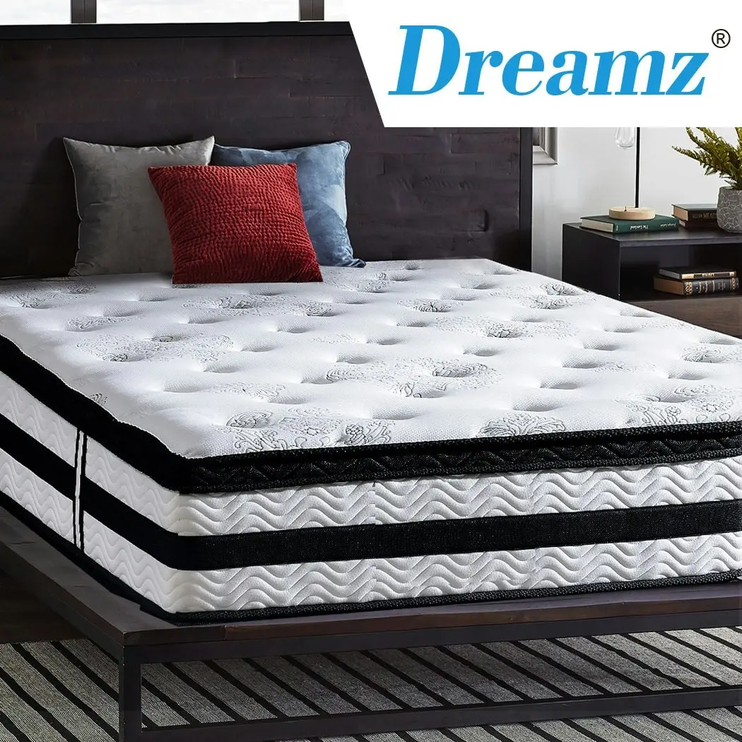 Dreamz Spring Mattress Bed Pocket Egg Crate Foam Medium Firm Double Size 35CM