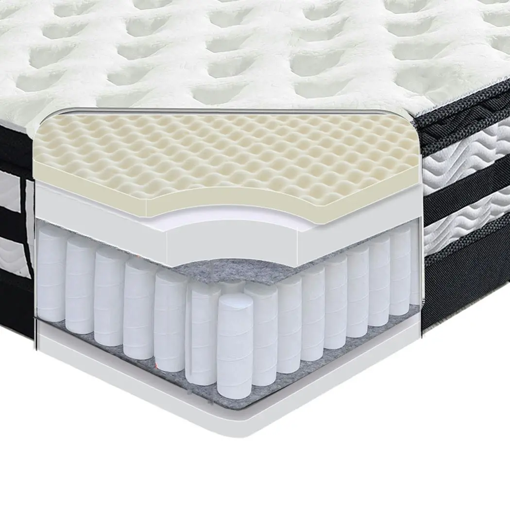 Dreamz Spring Mattress Bed Pocket Egg Crate Foam Medium Firm Double Size 35CM