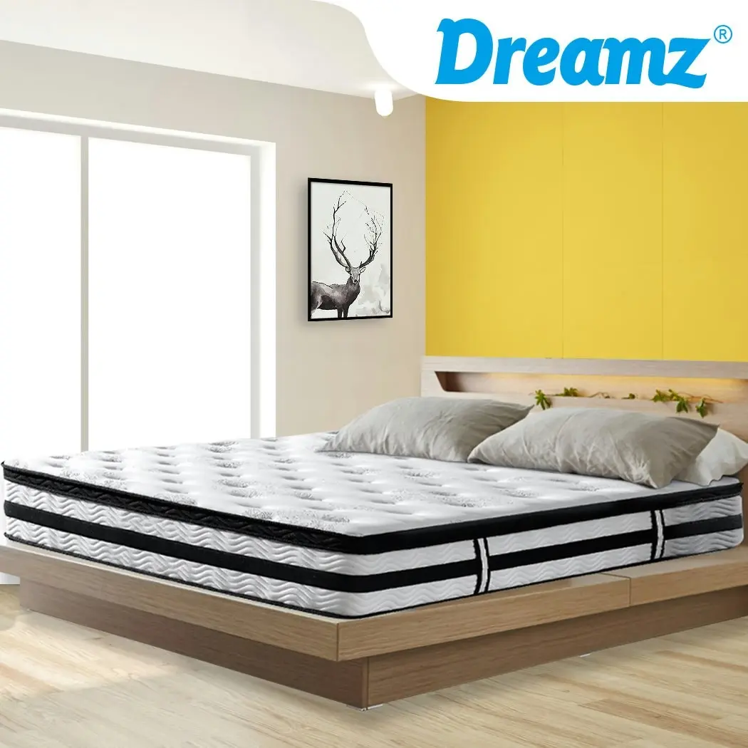 Dreamz Spring Mattress Bed Pocket Egg Crate Foam Medium Firm Double Size 35CM