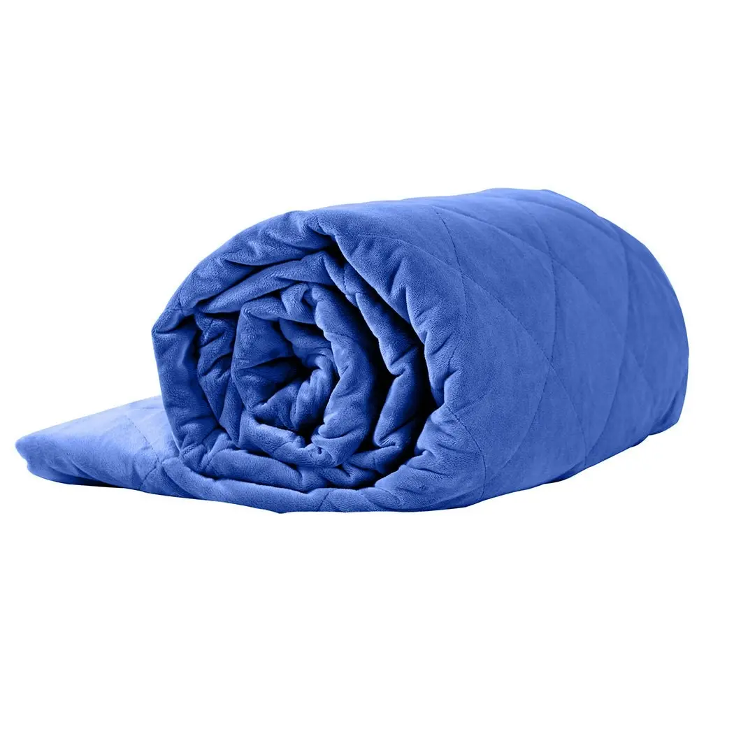 Dreamz Weighted Blanket Heavy Gravity Adults Sleeping Deep Relax Adult 9KG Blue