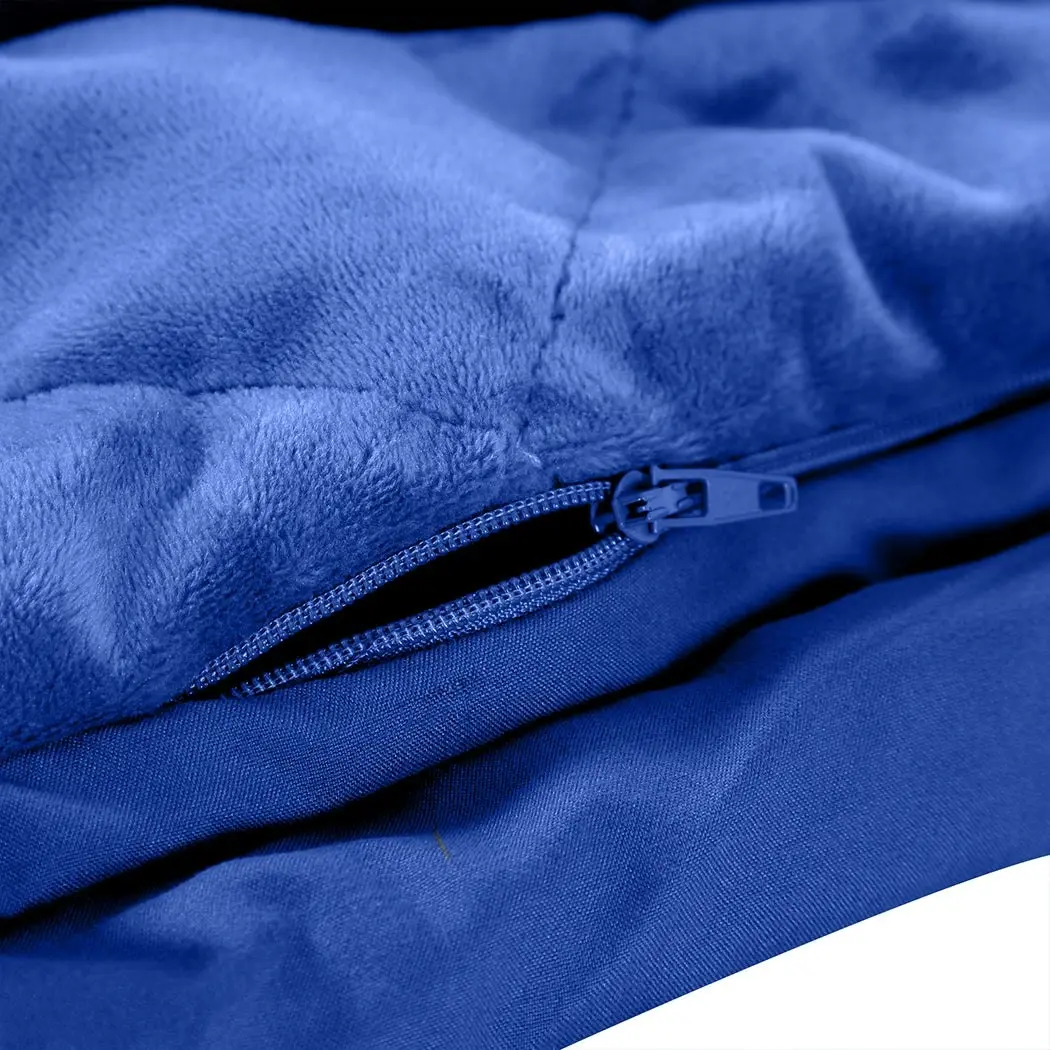 Dreamz Weighted Blanket Adults Anti Anxiety Deep Relax Gravity 7KG Royal Blue