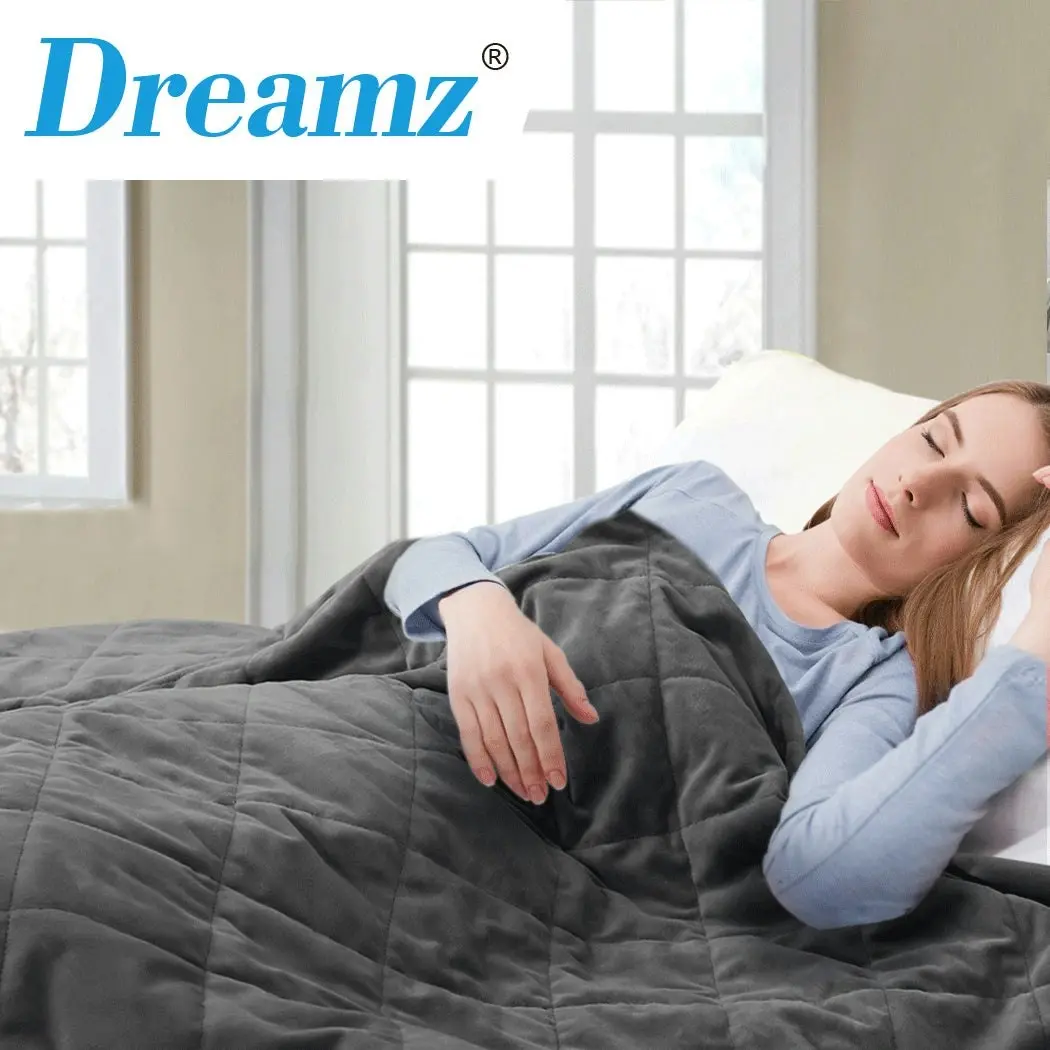 Dreamz 9KG Adults Size Anti Anxiety Weighted Blanket Gravity Blankets Grey