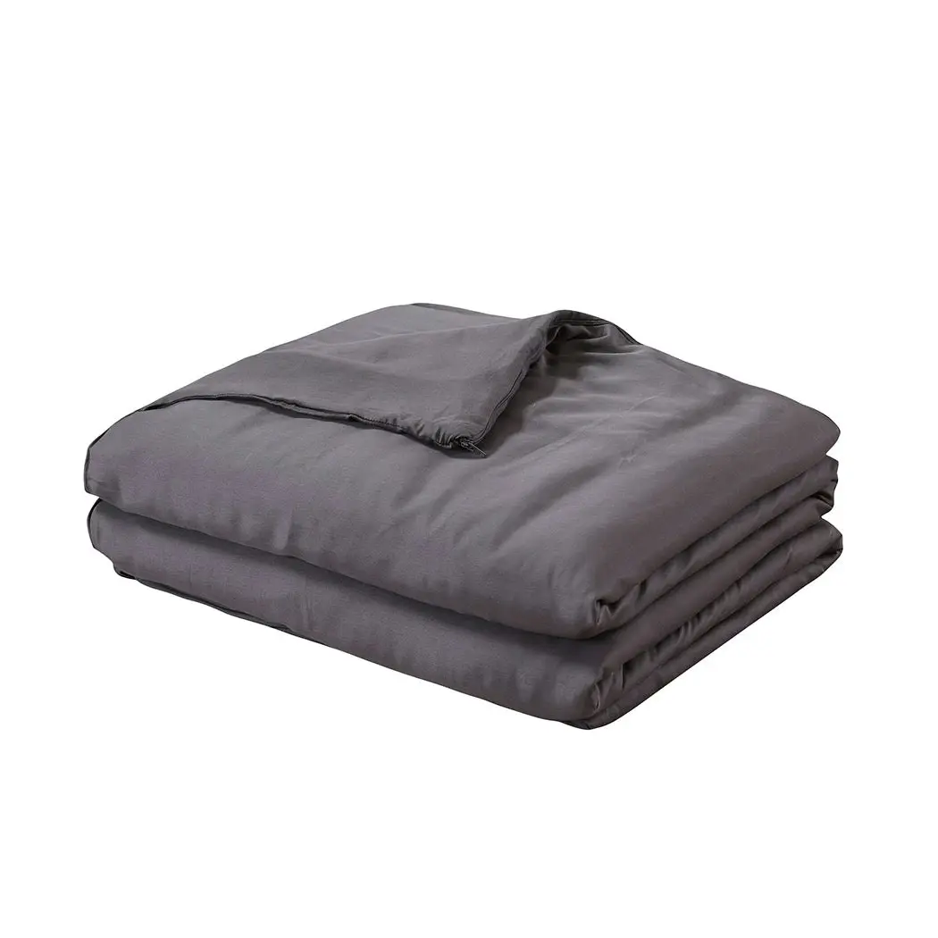 Dreamz 5KG Weighted Blanket Promote Deep Sleep Anti Anxiety Single Dark Grey