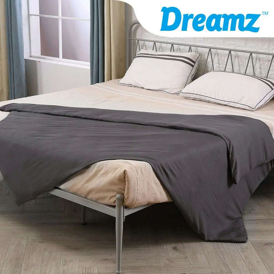 Dreamz 5KG Weighted Blanket Promote Deep Sleep Anti Anxiety Single Dark Grey