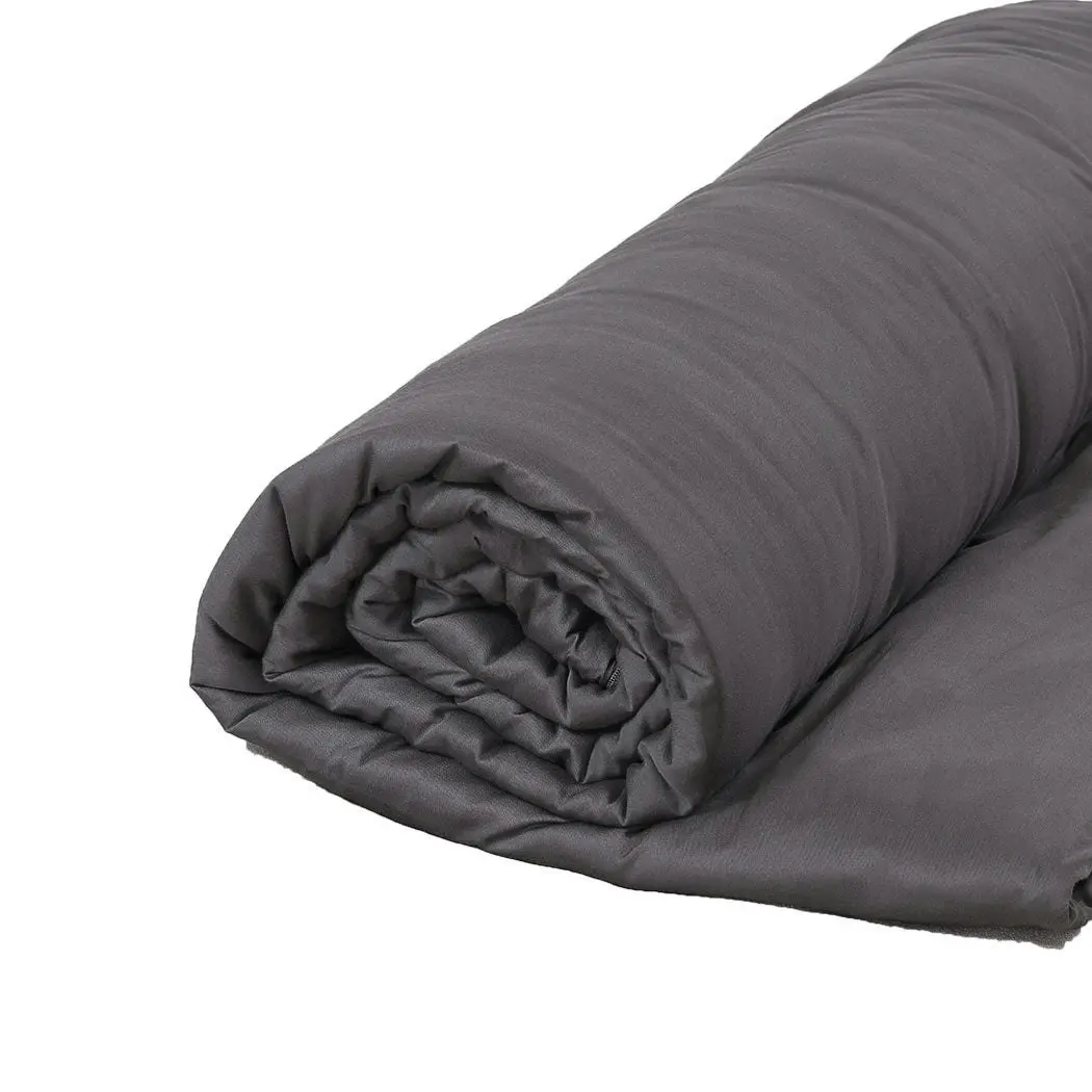 Dreamz 5KG Weighted Blanket Promote Deep Sleep Anti Anxiety Single Dark Grey