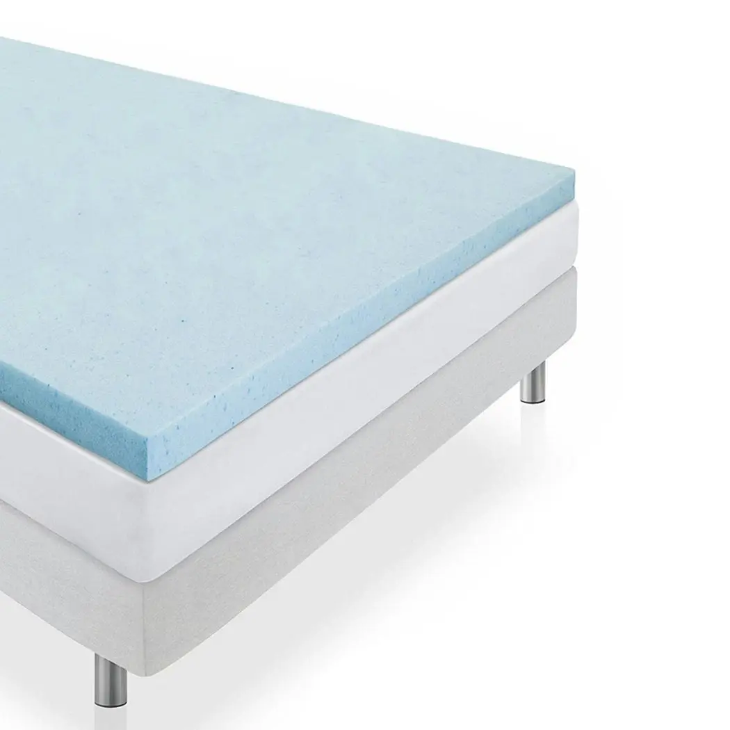 Dreamz 5cm Thickness Cool Gel Memory Foam Mattress Topper Bamboo Fabric Double