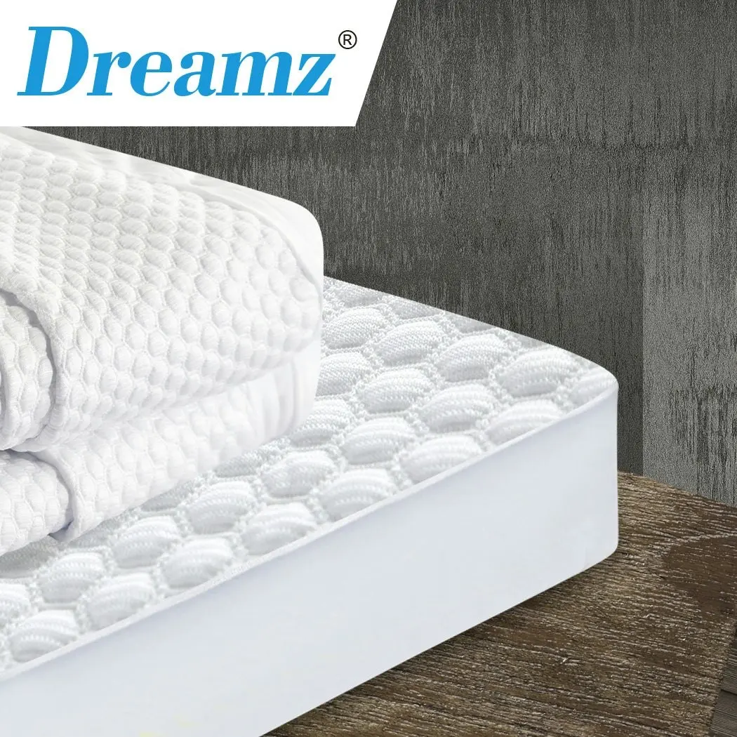 Dreamz Mattress Protector Topper Polyester Cool Cover Waterproof King Single