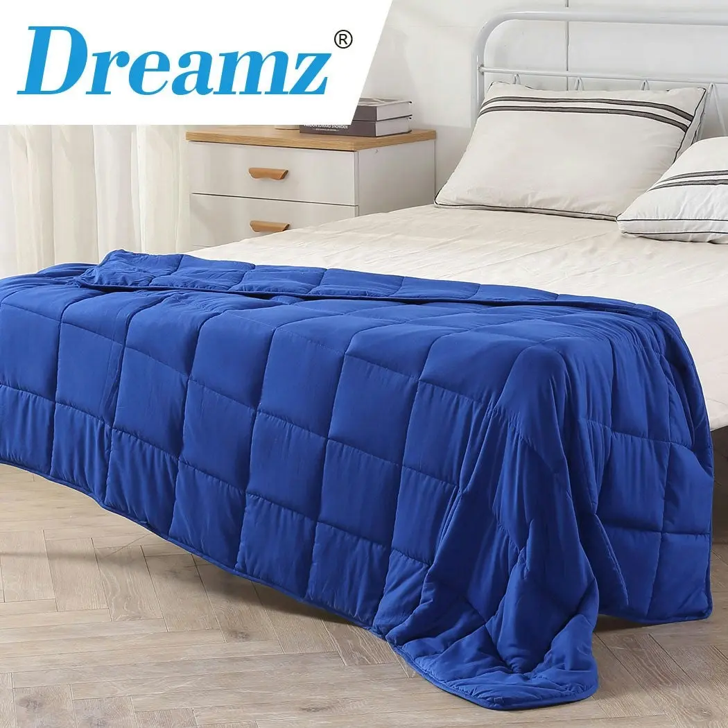 Dreamz Weighted Blanket Heavy Gravity Deep Relax 5KG Adult Double Navy