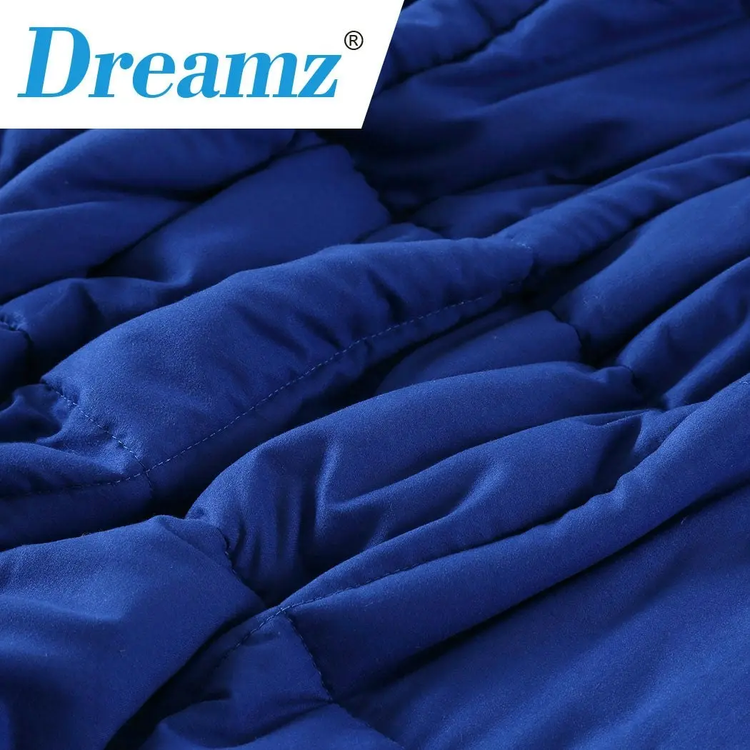 Dreamz Weighted Blanket Heavy Gravity Deep Relax 5KG Adult Double Navy