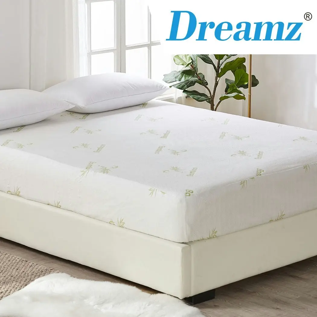 Dreamz Mattress Protector Topper 70% Bamboo Hypoallergenic Sheet Cover Double