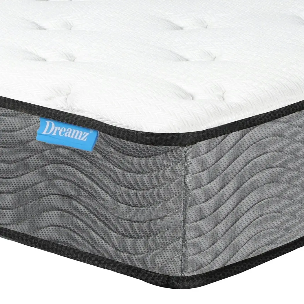 Dreamz Spring Mattress Pocket Bed Top Coil Sleep Foam Extra Firm Single 23CM