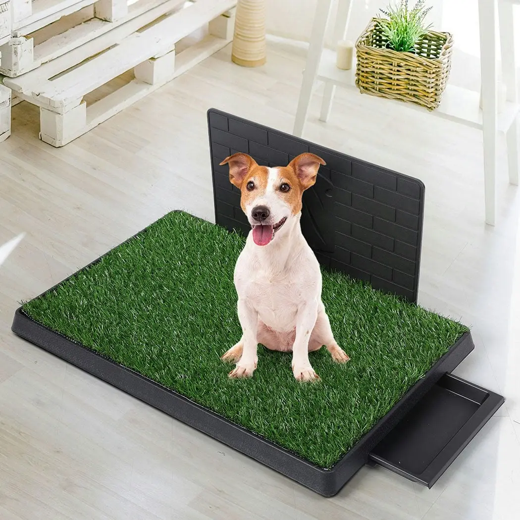 Pawz Indoor Dog Pet Grass Potty Training Portable Toilet Pad Tray Turf Mat Jumbo