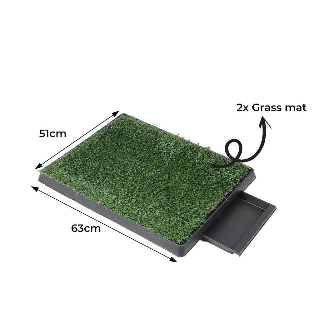 Pawz Indoor Dog Pet Grass Potty Training Portable Toilet Pad Tray Turf Mat Large