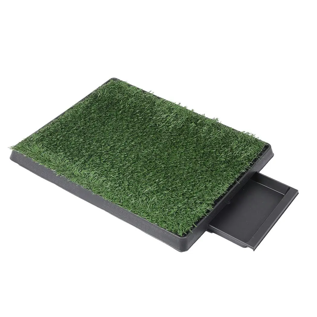 Pawz Indoor Dog Pet Grass Potty Training Portable Toilet Pad Tray Turf Mat Large