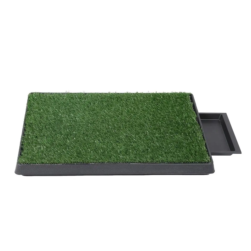 Pawz Indoor Dog Pet Grass Potty Training Portable Toilet Pad Tray Turf Mat Large