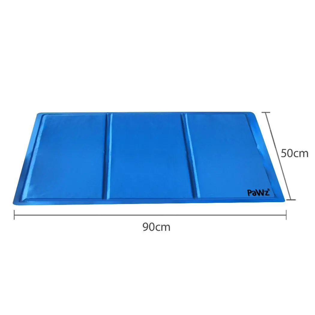 Pawz Pet Cooling Mat Gel Mats Bed Cool Pad Puppy Cat Non-Toxic Beds 90x50cm