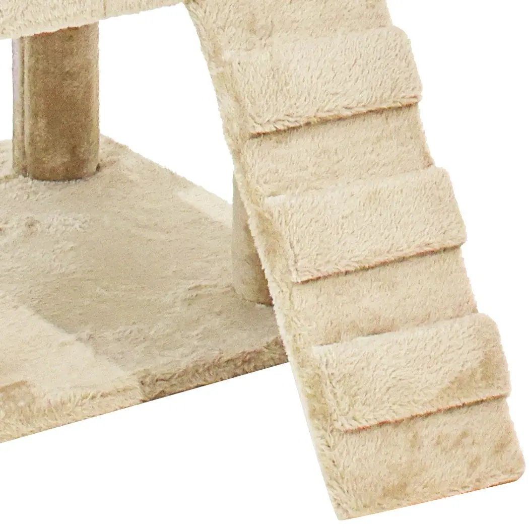 Pawz Cat Tree Scratching Post Scratcher Tower Condo House Furniture Cream 210cm