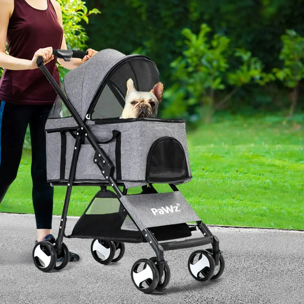 Pawz Large Pet Stroller Dog Cat Travel Carrier Pram Foldable Pushchair Outdoor