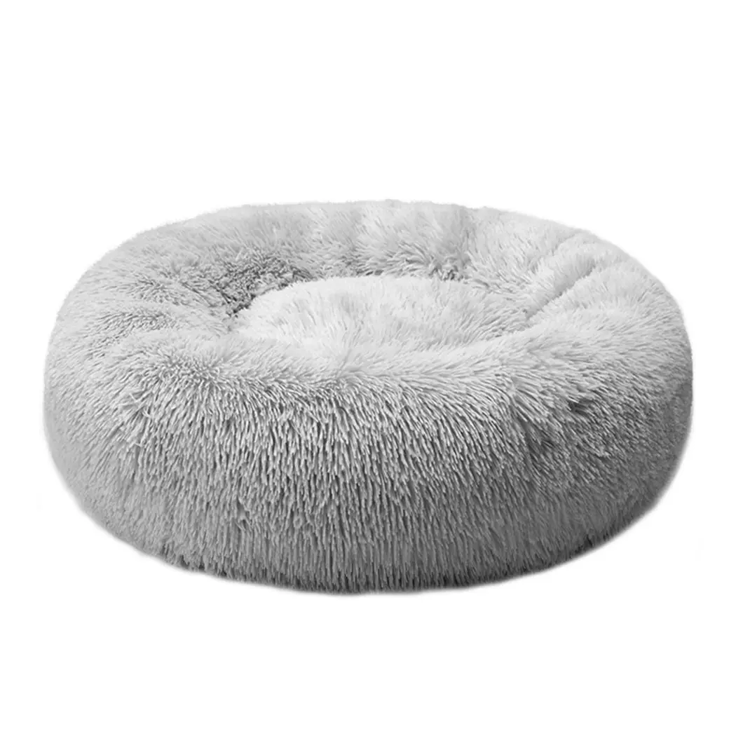 Pawz Pet Bed Cat Dog Donut Nest Calming Kennel Cave Sleeping Light Grey XXXL