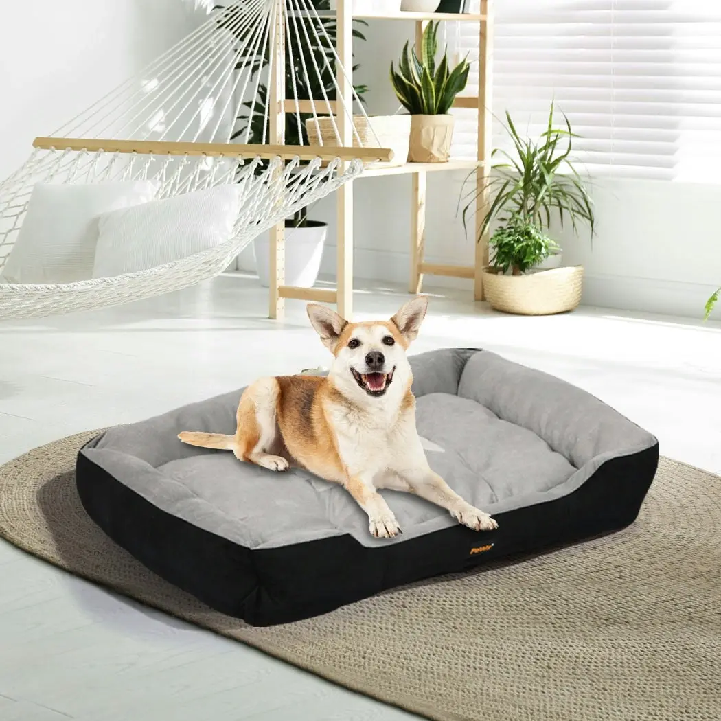 Pawz Pet Bed Dog Beds Bedding Mattress Mat Cushion Soft Pad Pads Mats L Black