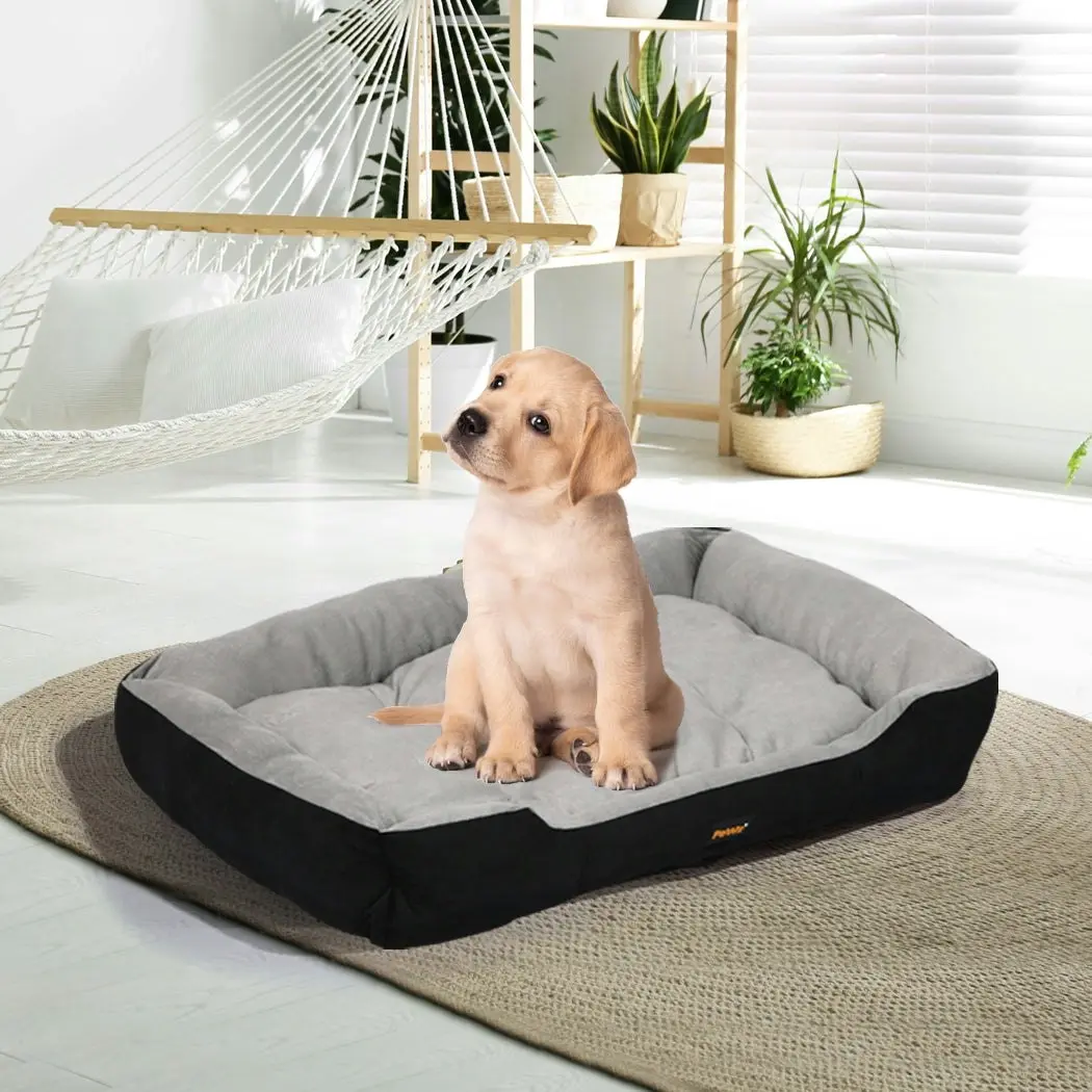 Pawz Pet Bed Dog Beds Bedding Mattress Mat Cushion Soft Pad Pads Mats M Black