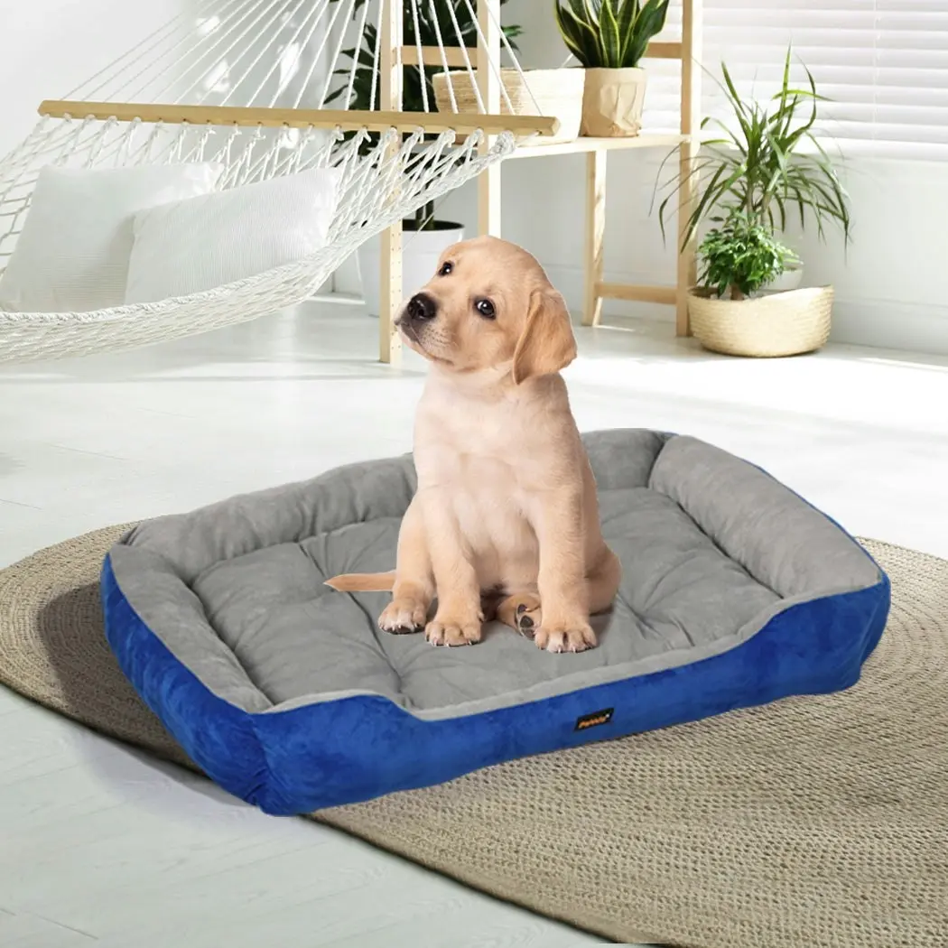 Pawz Pet Bed Dog Beds Bedding Mattress Mat Cushion Soft Pad Pads Mats M Navy