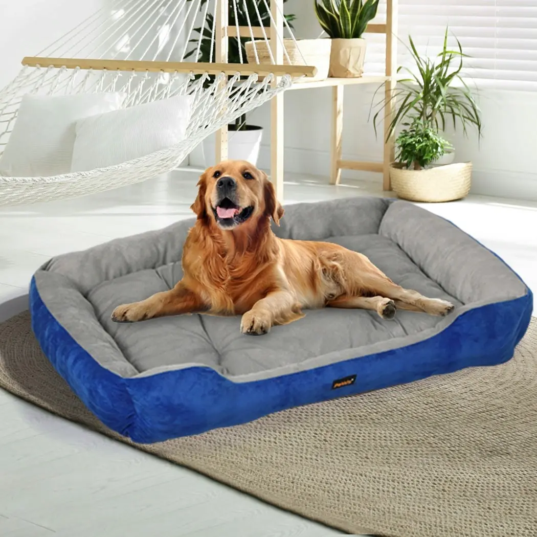 Pawz Pet Bed Dog Beds Bedding Mattress Mat Cushion Soft Pad Pads Mats XL Navy