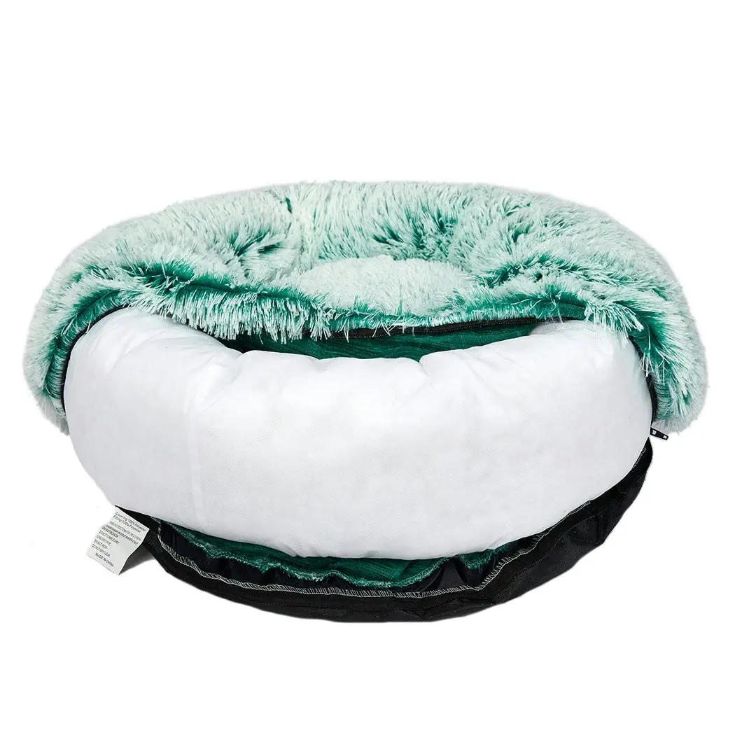 Pawz Pet Beds Dog Cat Soft Warm Kennel Round Calming Nest Cave AU Teal XXL