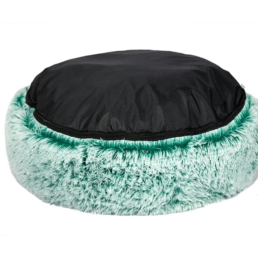 Pawz Pet Beds Dog Cat Soft Warm Kennel Round Calming Nest Cave AU Teal XXL