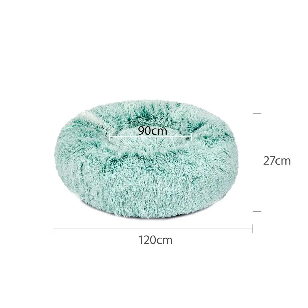 Pawz Pet Beds Dog Cat Soft Warm Kennel Round Calming Nest Cave AU Teal XXL