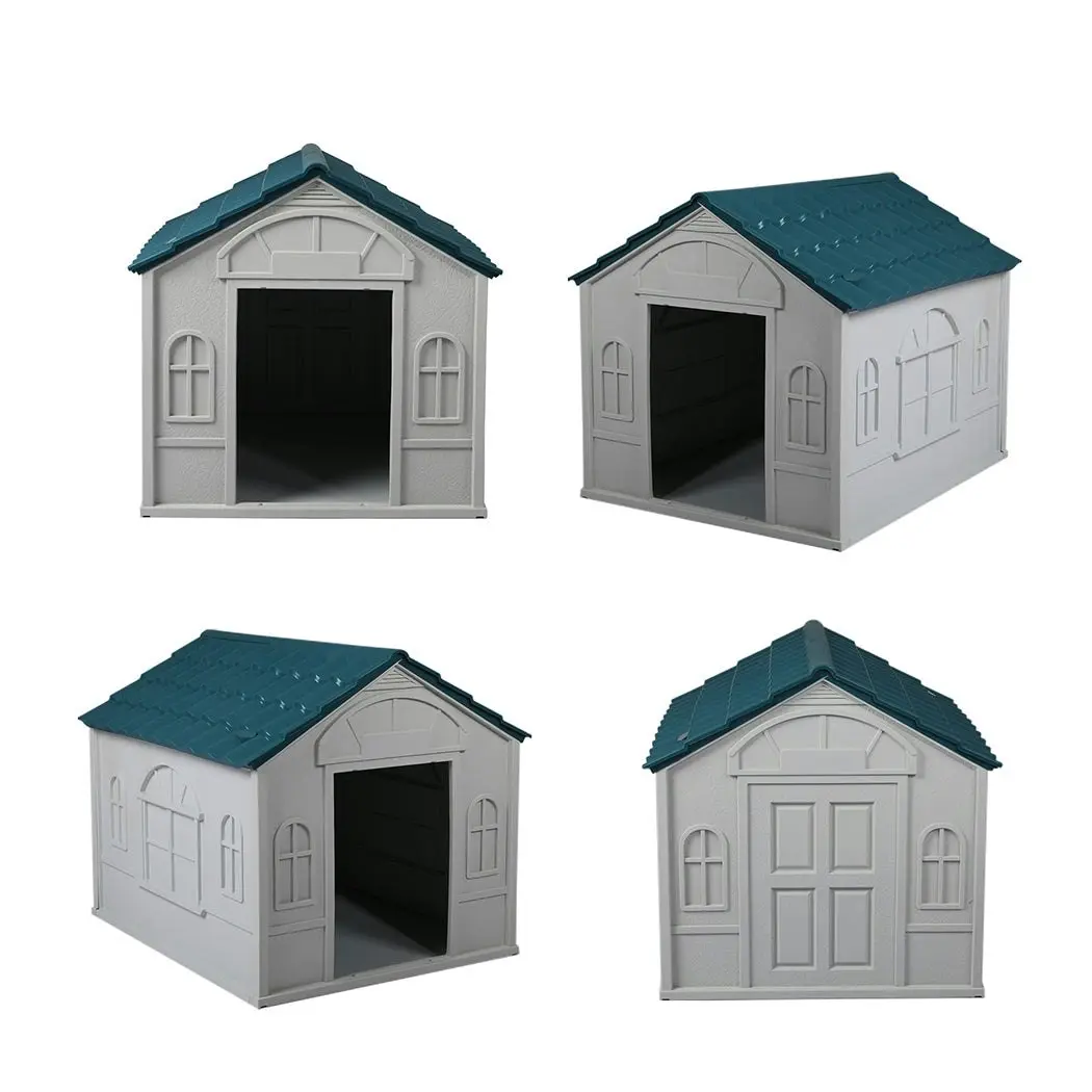 Pawz Dog Kennel Outdoor Indoor Pet Plastic Garden House Weatherproof Outside L