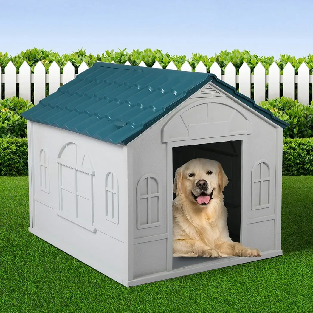 Pawz Dog Kennel Outdoor Indoor Pet Plastic Garden House Weatherproof Outside XL