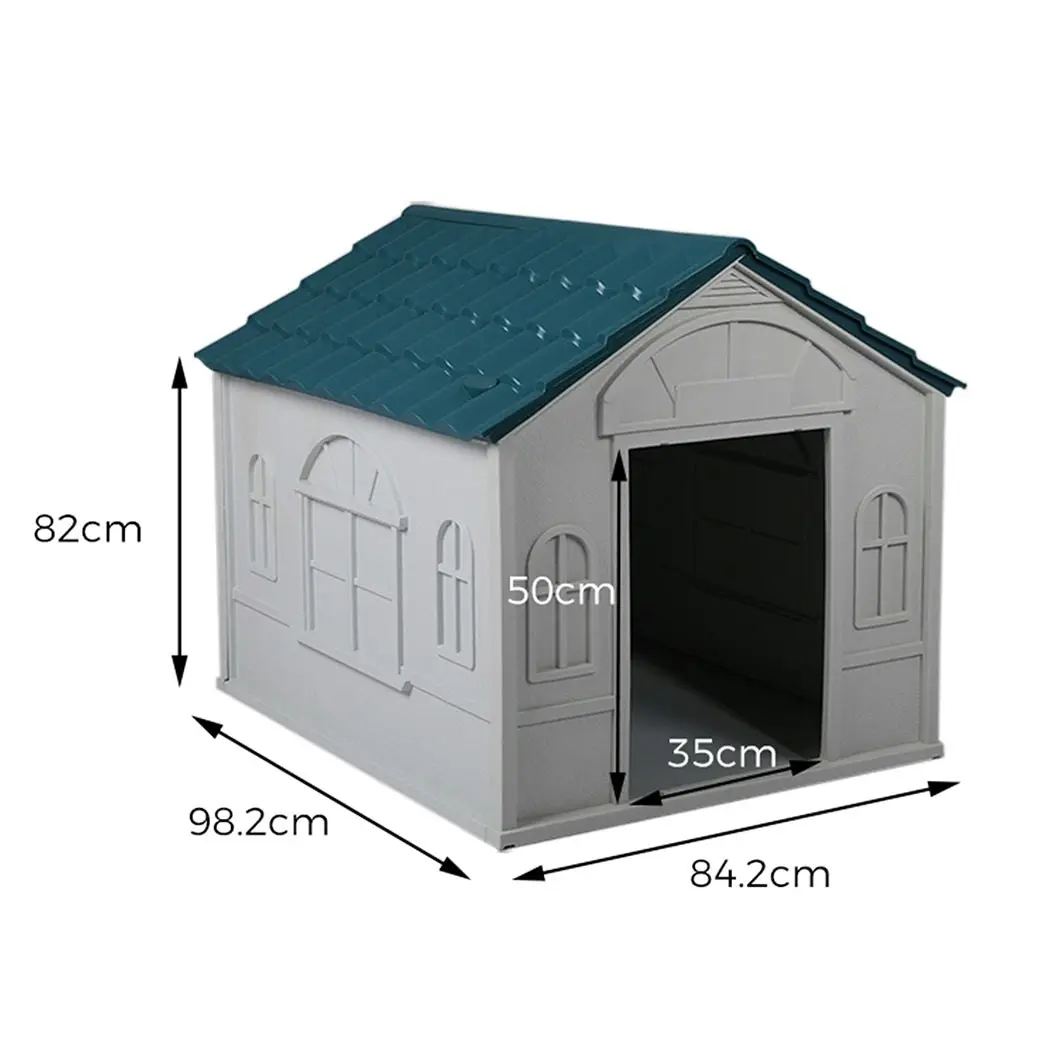 Pawz Dog Kennel Outdoor Indoor Pet Plastic Garden House Weatherproof Outside XL