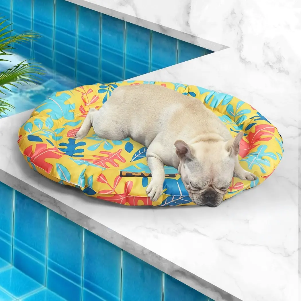 Pawz Pet Cool Gel Mat Cat Bed Dog Bolster Waterproof Self-cooling Pads Summer L