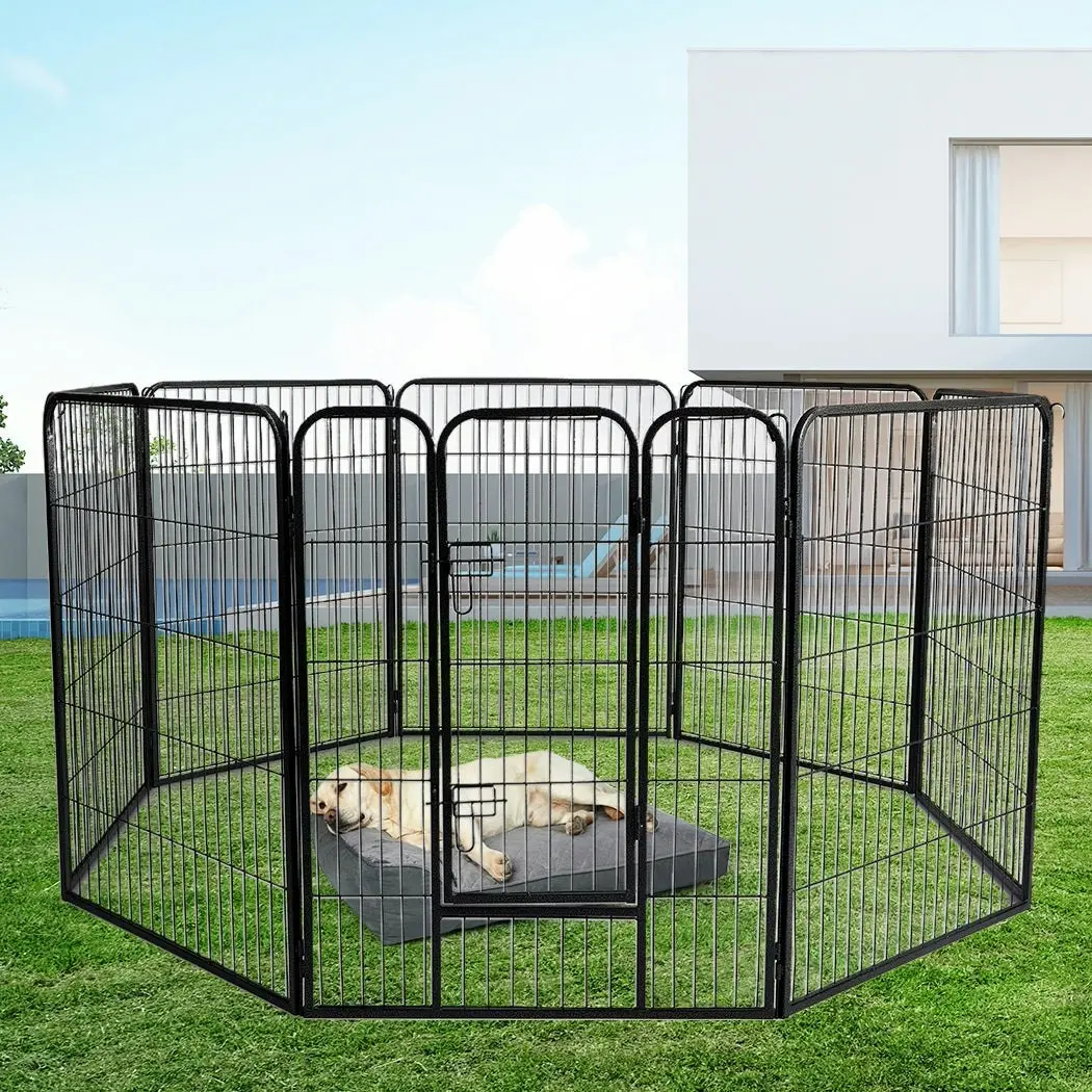 Pawz 8 Panel Pet Dog Playpen Puppy Exercise Cage Enclosure Fence Cat Play Pen 24''