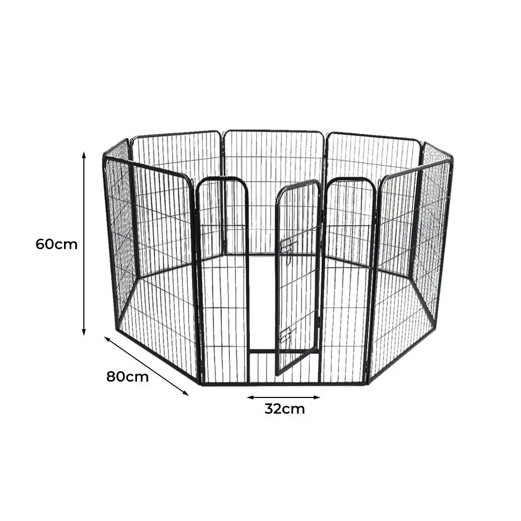 Pawz 8 Panel Pet Dog Playpen Puppy Exercise Cage Enclosure Fence Cat Play Pen 24''