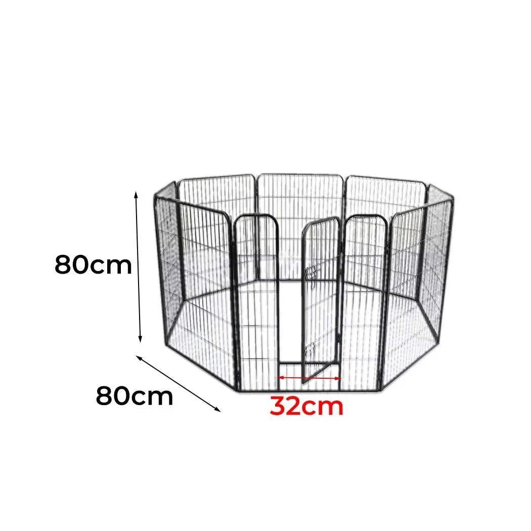 Pawz 8 Panel Pet Dog Playpen Puppy Exercise Cage Enclosure Fence Cat Play Pen 32''