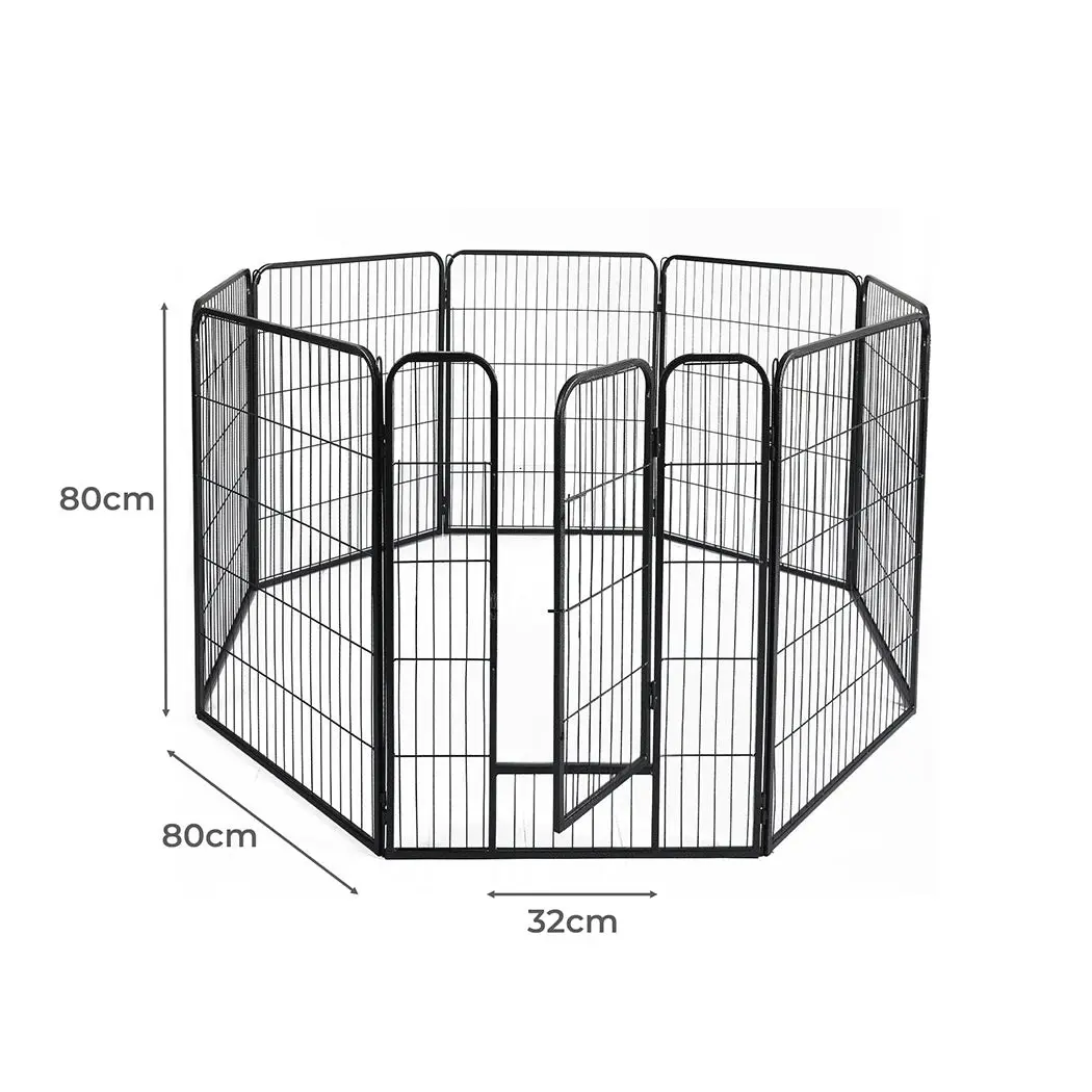 Pawz 8 Panel Pet Dog Playpen Puppy Exercise Cage Enclosure Fence Cat Play Pen 32''