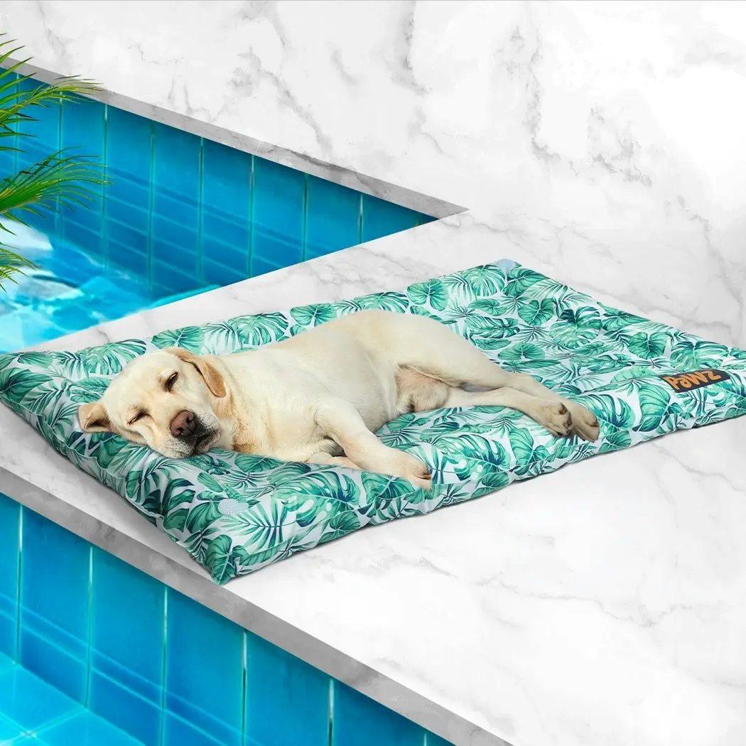 Pawz Pet Cool Gel Mat Cat Bed Dog Bolster Waterproof Self-cooling Pads Summer L