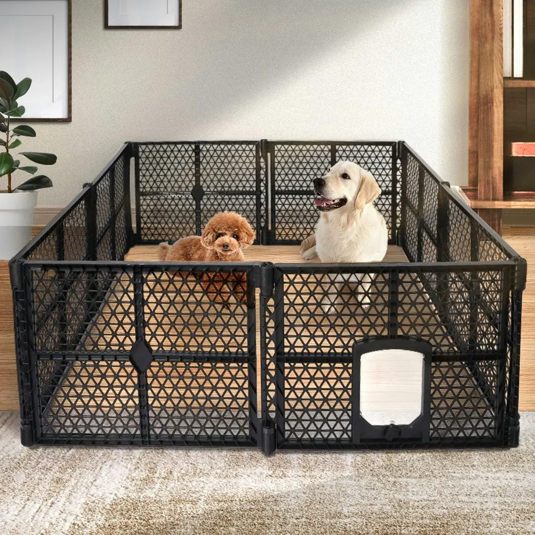 Pawz Pet Playpen Folding Dog Plastic Puppy Exercise Enclosure Fence 8 Panels