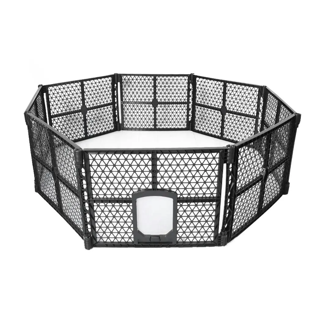 Pawz Pet Playpen Folding Dog Plastic Puppy Exercise Enclosure Fence 8 Panels