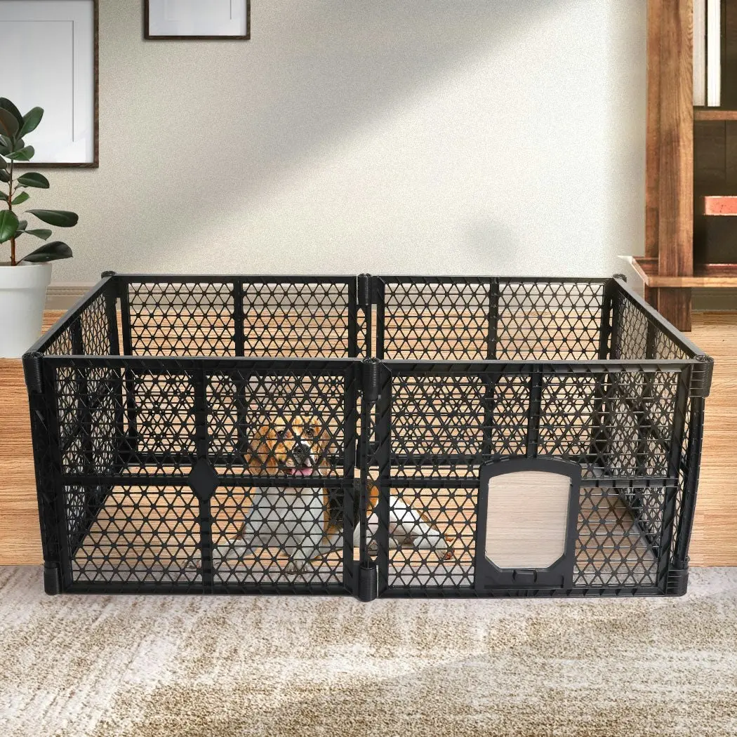 Pawz Pet Playpen Folding Dog Plastic Puppy Exercise Enclosure Fence 6 Panels