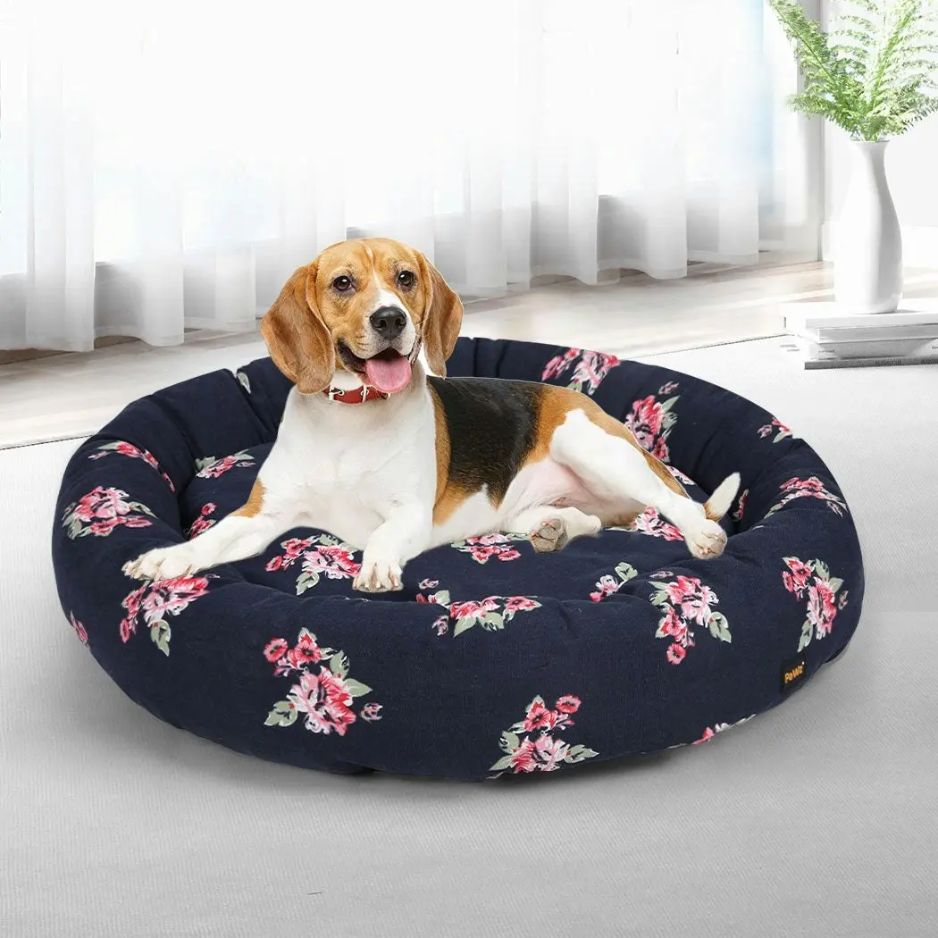 Pawz Dog Calming Bed Pet Cat Washable Portable Round Kennel Summer Outdoor L