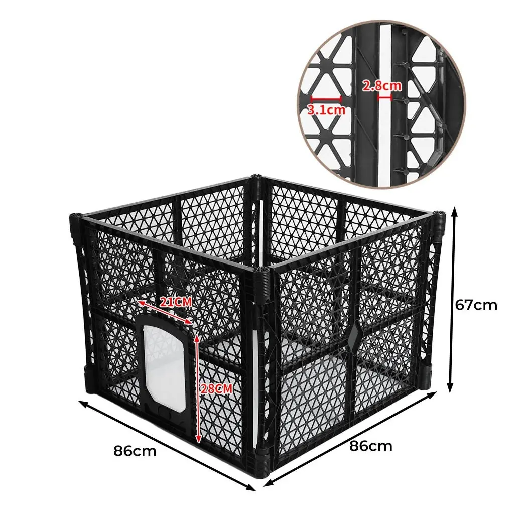 Pawz Pet Playpen Folding Dog Plastic Puppy Exercise Enclosure Fence 4 Panels