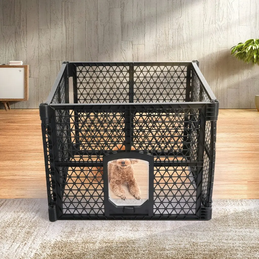 Pawz Pet Playpen Folding Dog Plastic Puppy Exercise Enclosure Fence 4 Panels