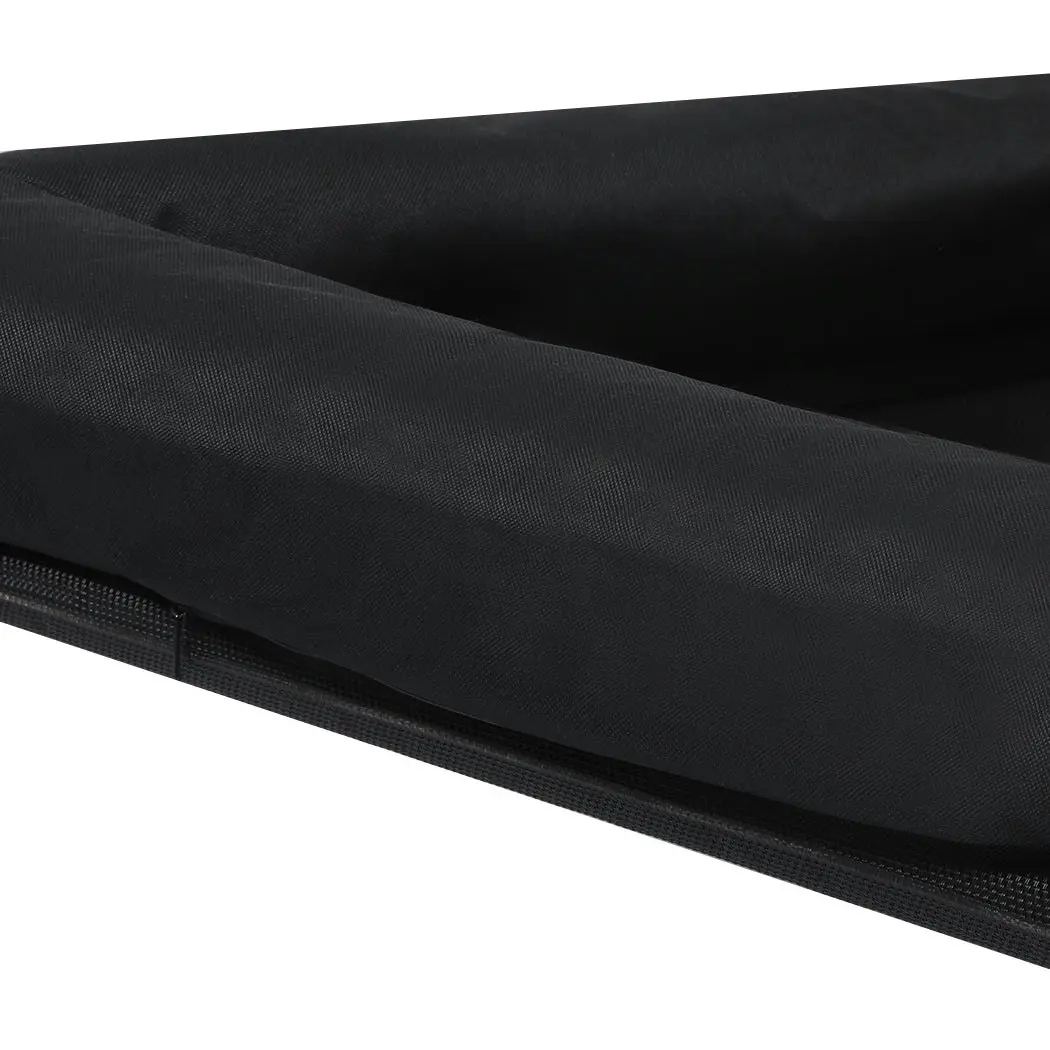 Pawz Elevated Pet Bed Dog Puppy Cat Trampoline Hammock Raised Heavy Duty Black L