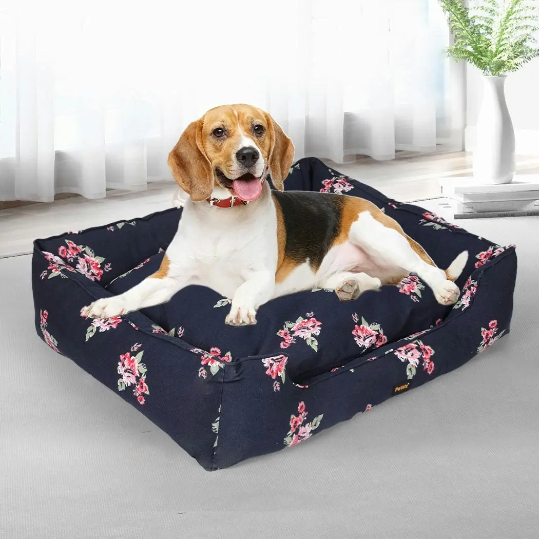 Pawz Dog Calming Bed Pet Cat Washable Removable Cover Double-Sided Cushion L